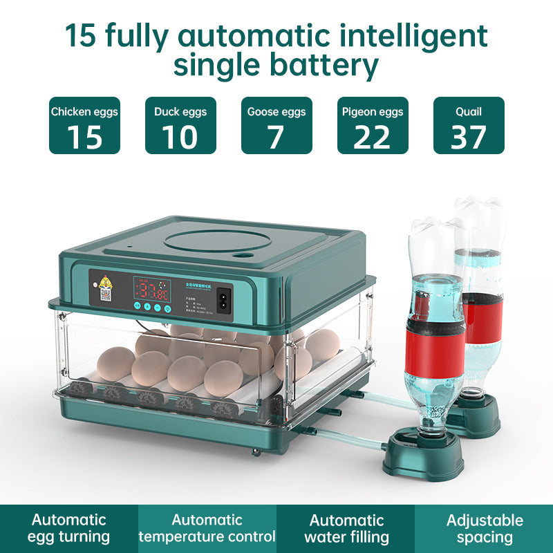 9–48 Egg Incubator — Easy Home Hatching (Auto Turn + Humidity Monitor)