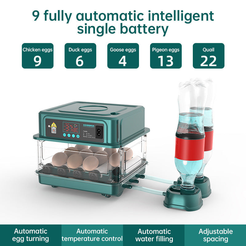 9–48 Egg Incubator — Easy Home Hatching (Auto Turn + Humidity Monitor)